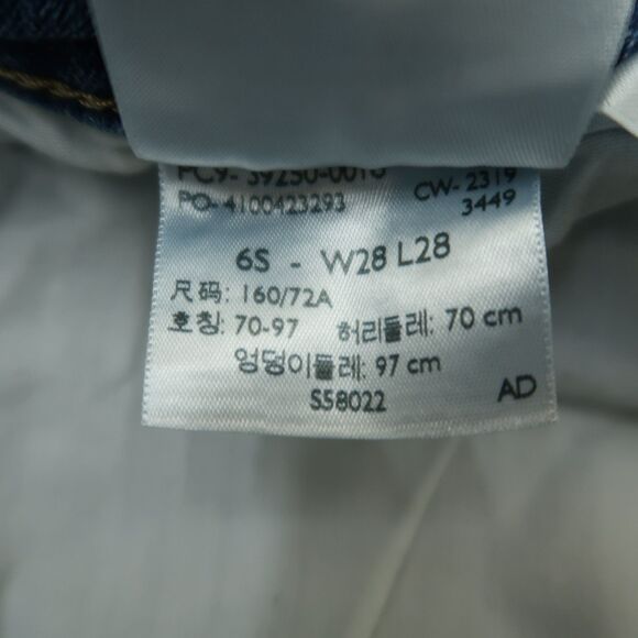 Levi's Jeans Womens Size 6S Blue Mid-Rise Classic Straight 28" Inseam Distressed - Picture 11 of 16